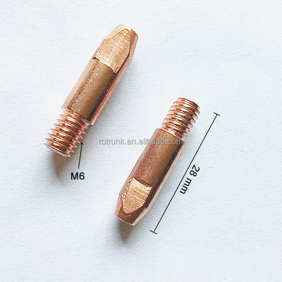 1.0mm ビンゼル型24KD CO2 MIG タッチノズル保護具を含む銅の接触尖端