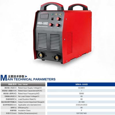 500Amp IGBTインバーター弧溶接機を操作しやすい 隔熱クラス092
