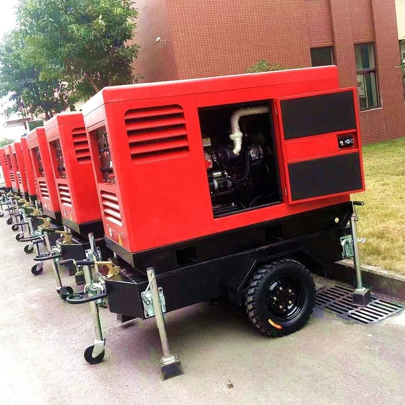 タンク容量80Lの500Aディーゼル溶接発電機とRZDH500A4気筒エンジン